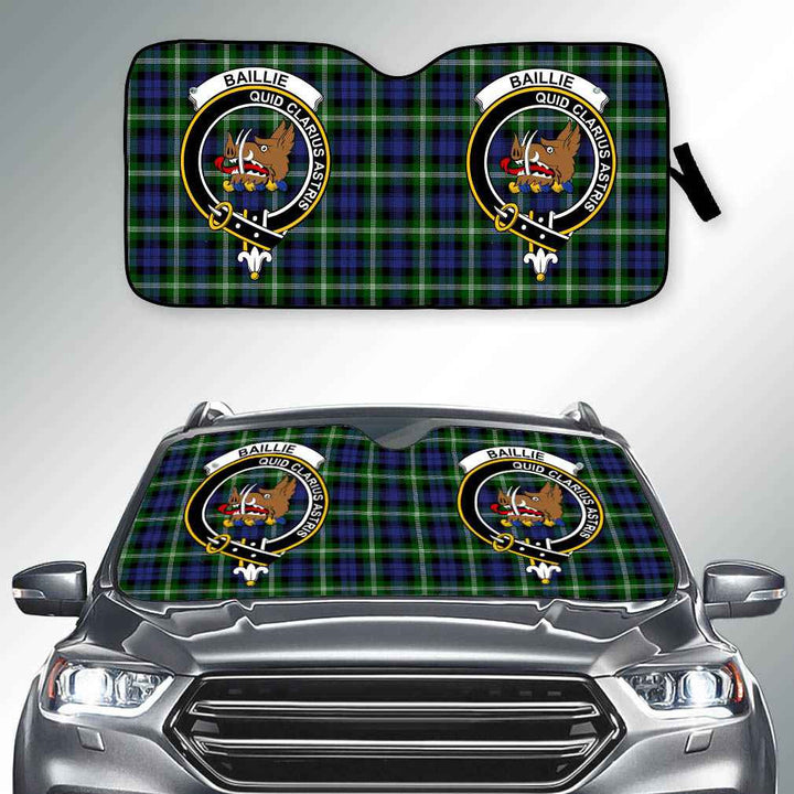 Scottish Baillie Clan Crest Tartan Car Windshield Sun Shade Tartan Plaid 2