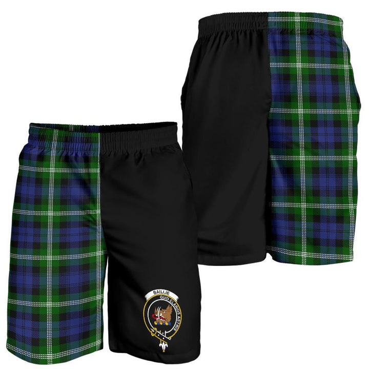Scottish Baillie Clan Crest Tartan Half of Me Men's Shorts
