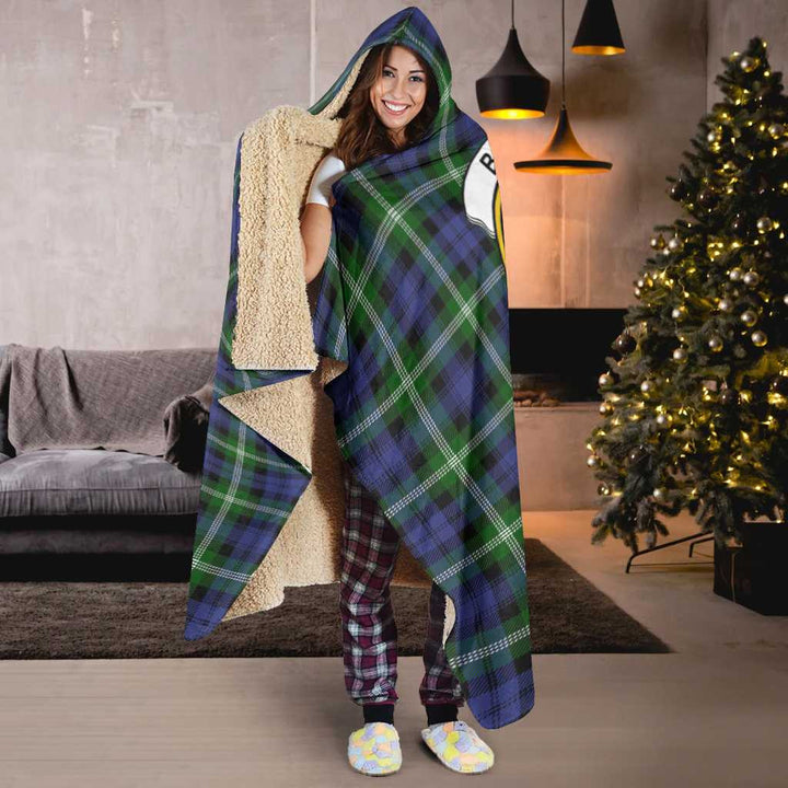 Scottish Baillie Clan Crest Tartan Hooded Blanket Tartan Plaid 6