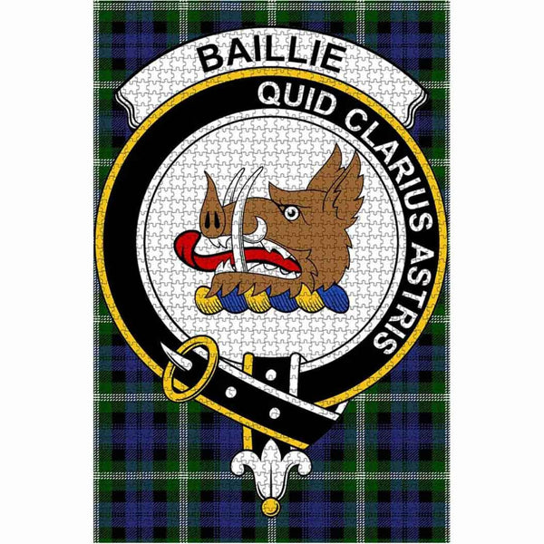 Scottish Baillie Clan Crest Tartan Jigsaw Puzzle 1