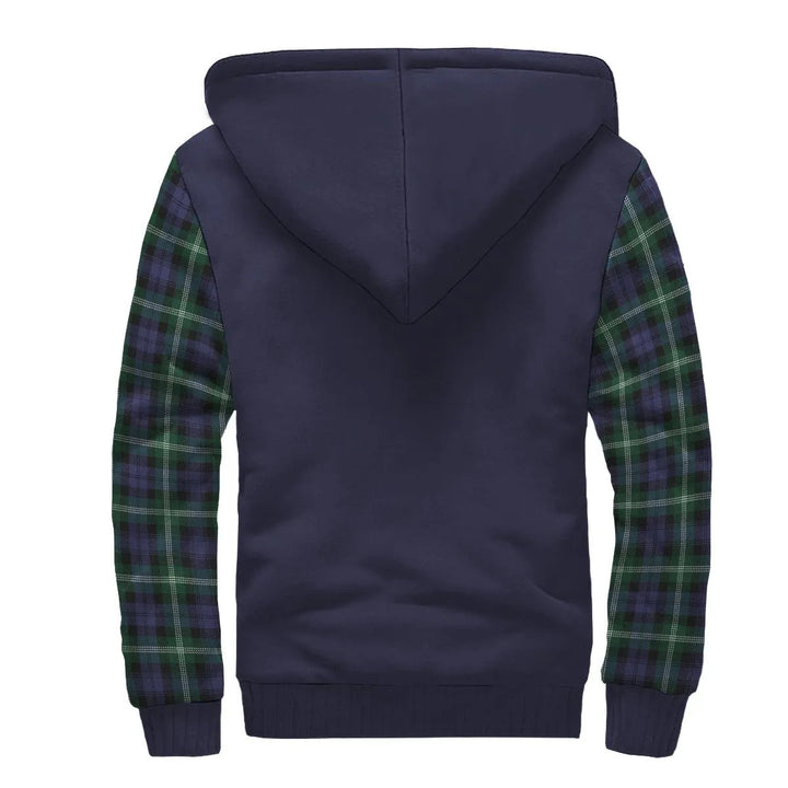 Scottish Baillie Clan Crest Tartan Plaid Sleeve Sherpa Hoodie