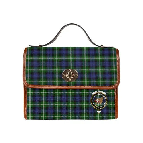Scottish Baillie Clan Crest Tartan Waterproof Canvas Bag Tartan Plaid 1