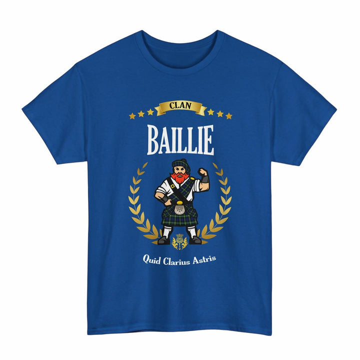 Scottish Baillie Clan Tartan T-Shirt - Motto Scotsman Tartan Plaid Royal Color