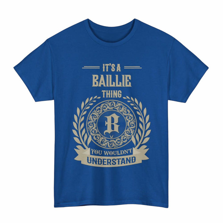 Scottish Baillie Clan Tartan T-Shirt - Vintage Family Name Tartan Plaid Royal Color