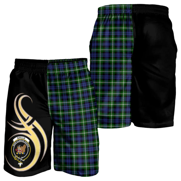 Scottish Baillie Modern Clan Crest Tartan Believe in Me Men's Shorts