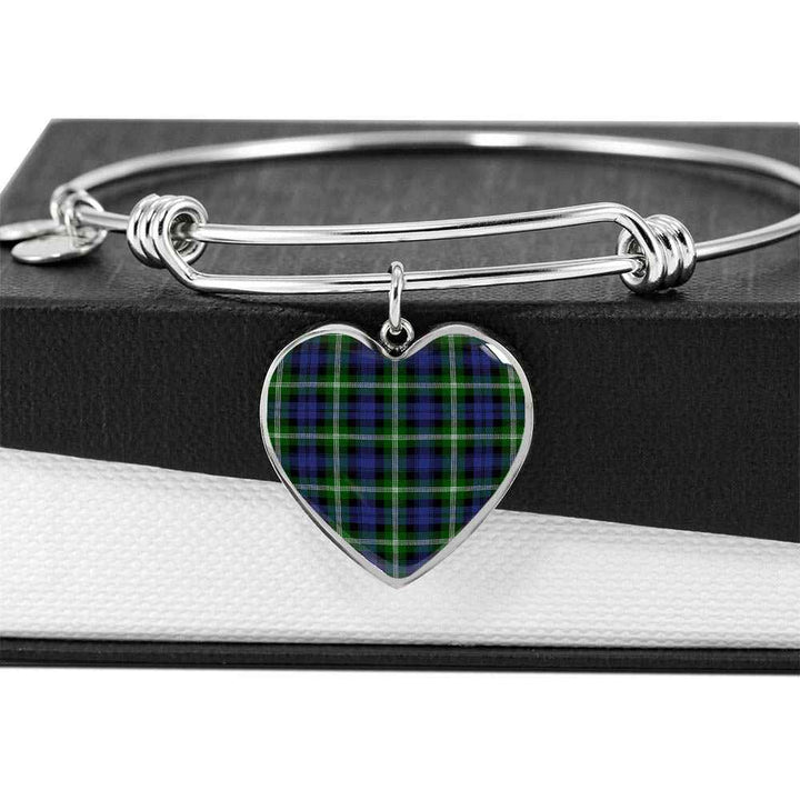 Scottish Baillie Modern Clan Tartan Bangle Heart Tartan Plaid 5