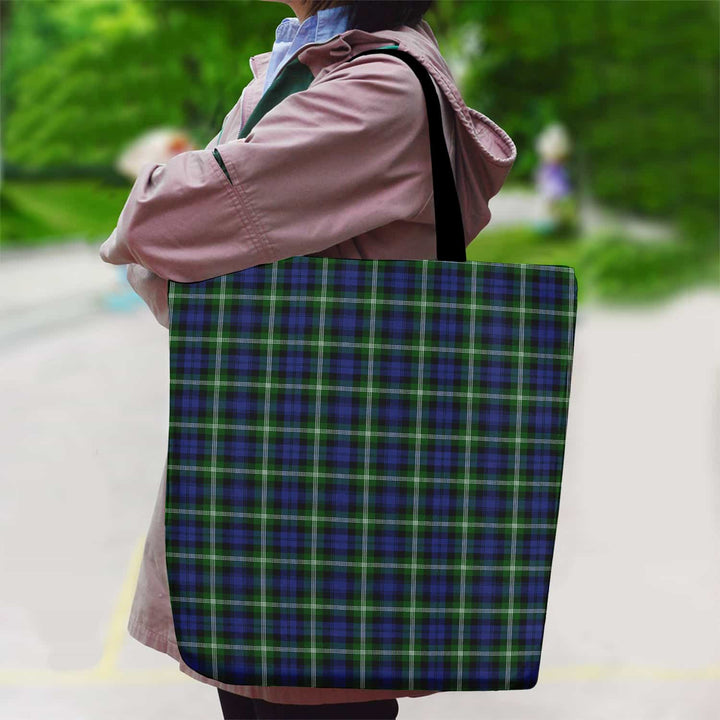 Scottish Baillie Modern Clan Tartan Canvas Bag With Shoulder Strap Tartan Plaid 2