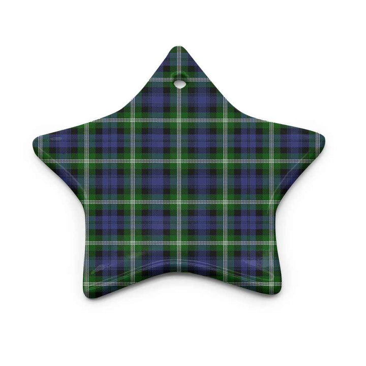 Scottish Baillie Modern Clan Tartan Ceramic Ornament Star Shape Tartan Plaid