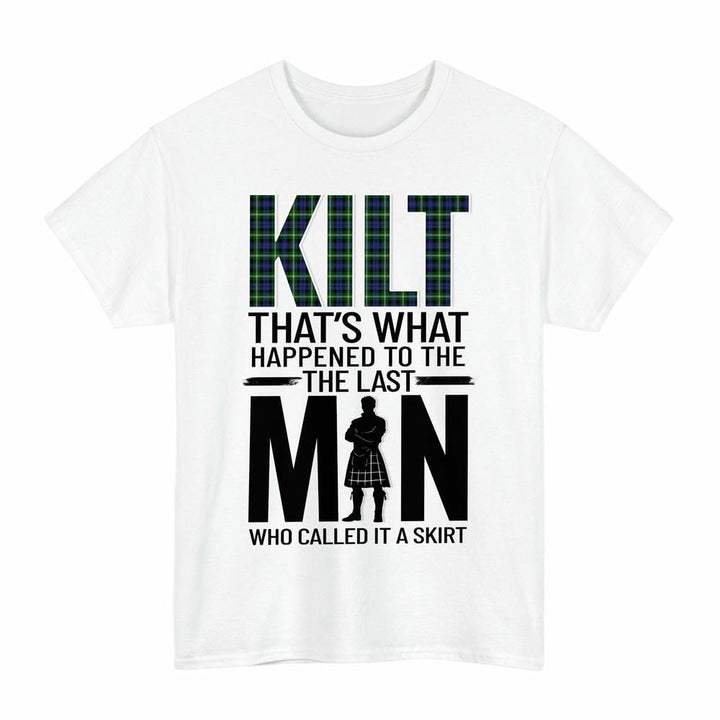 Scottish Baillie Modern Clan Tartan Funny Scotland Kilt T-Shirt Tartan Plaid White Color