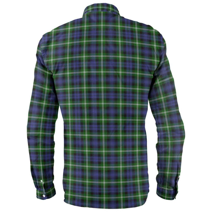 Scottish Baillie Modern Clan Tartan Long Sleeve Shirt Back Side Tartan Plaid