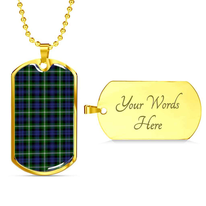 Scottish Baillie Modern Clan Tartan Military Dog Tag Necklace Tartan Plaid 4