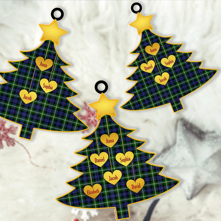 Scottish Baillie Modern Clan Tartan Ornament Custom Family Christmas Tree Tartan Plaid 2