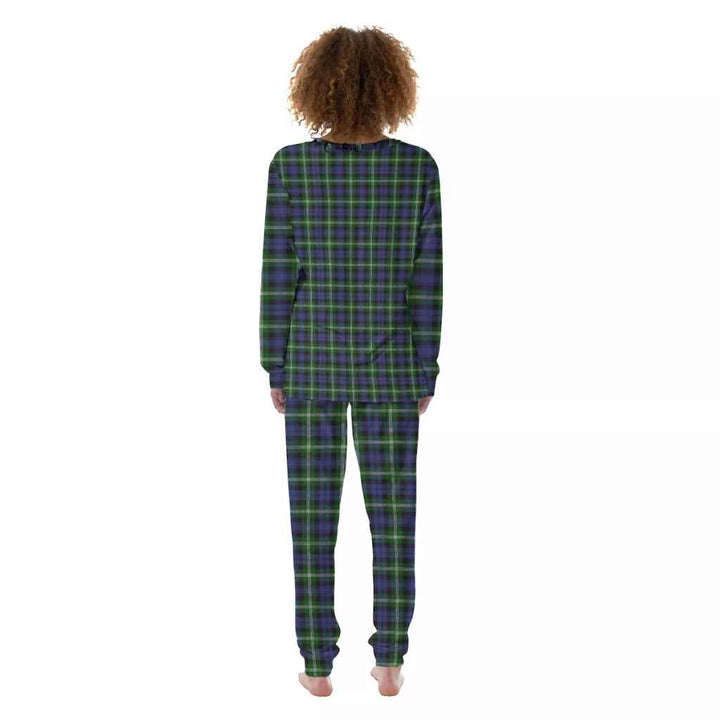 Scottish Baillie Modern Clan Tartan Pajama Set Women Back Side Tartan Plaid