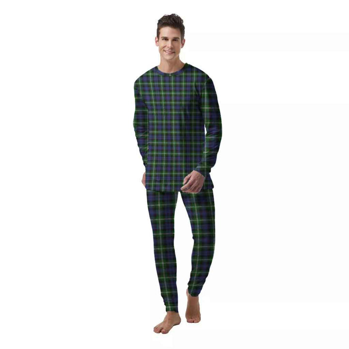 Scottish Baillie Modern Clan Tartan Pajama Set  Men Front Side Tartan Plaid