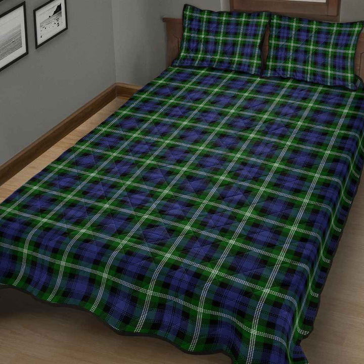 Scottish Baillie Modern Clan Tartan Quilt Bed Set Tartan Plaid 3