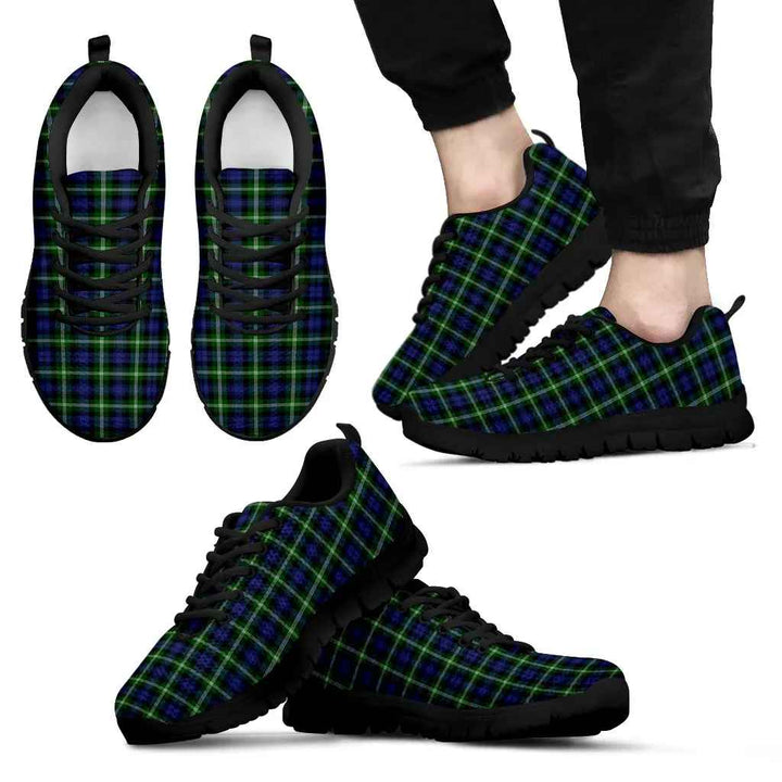 Scottish Baillie Modern Clan Tartan Sneakers Black Sole Tartan Plaid