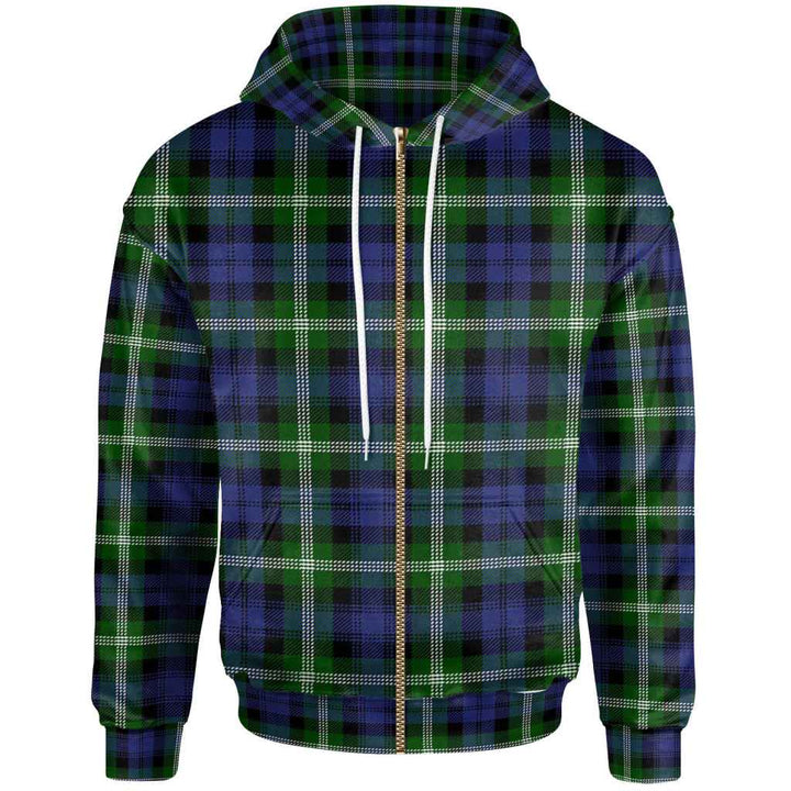 Scottish Baillie Modern Clan Tartan Hoodie Zip Tartan Plaid
