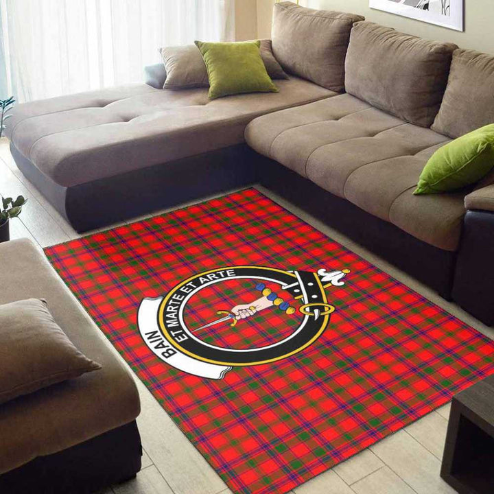 Scottish Bain Clan Crest Tartan Area Rug Tartan Plaid 2