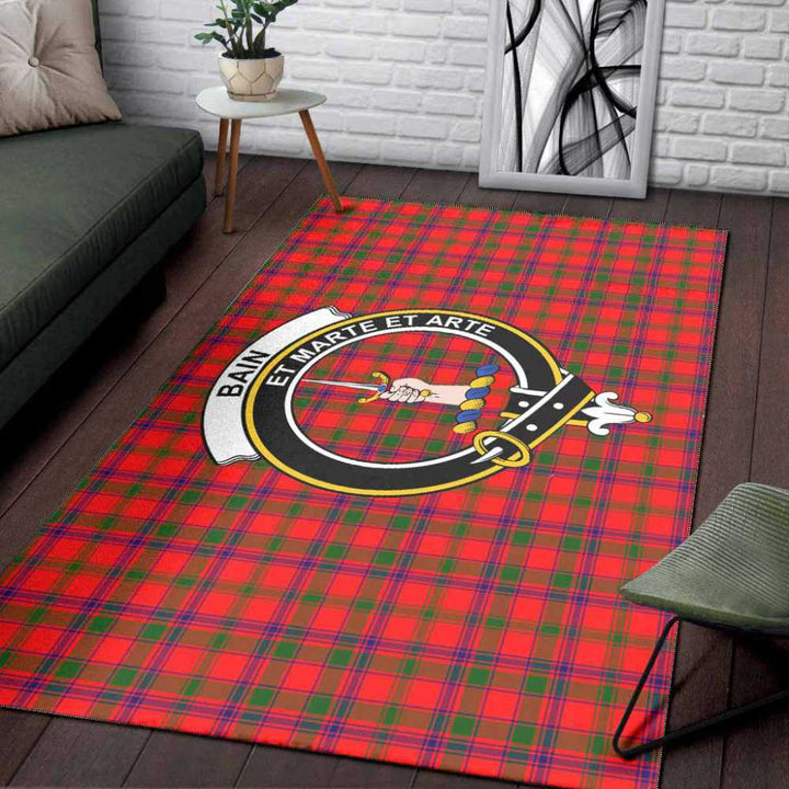 Scottish Bain Clan Crest Tartan Area Rug Tartan Plaid 3