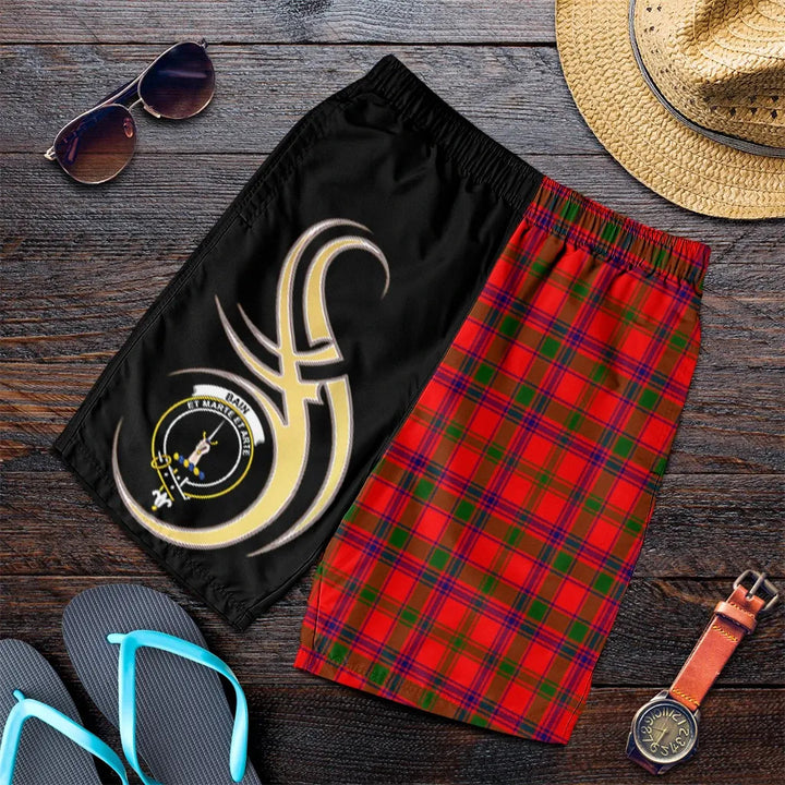 Scottish Bain Clan Crest Tartan Believe in Me Men's Shorts