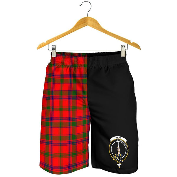 Scottish Bain Clan Crest Tartan Half of Me Men's Shorts