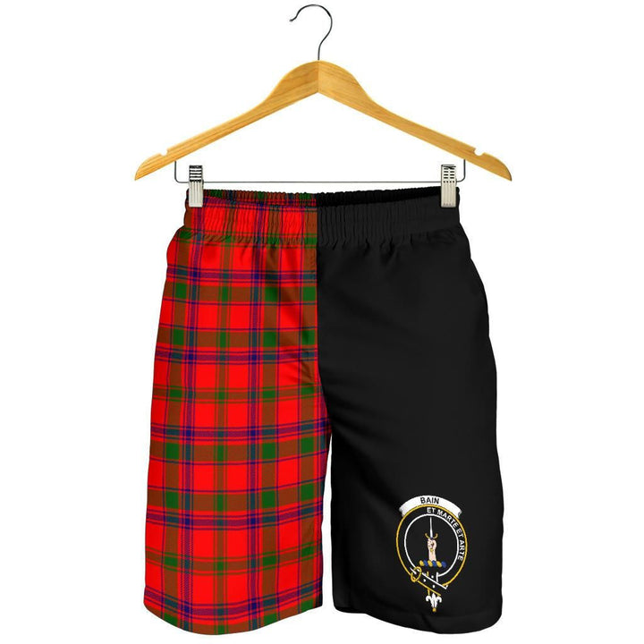 Scottish Bain Clan Crest Tartan Half of Me Men's Shorts