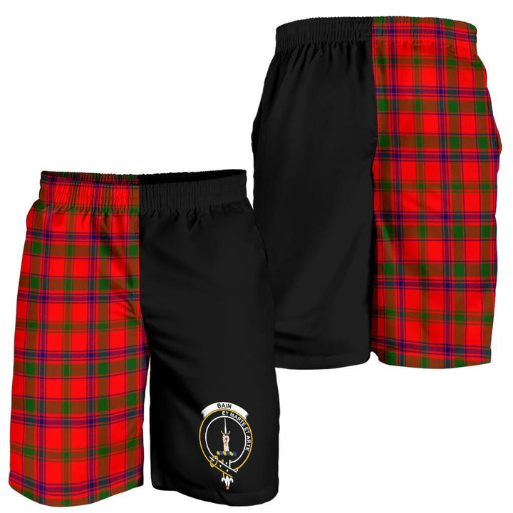Scottish Bain Clan Crest Tartan Half of Me Men's Shorts
