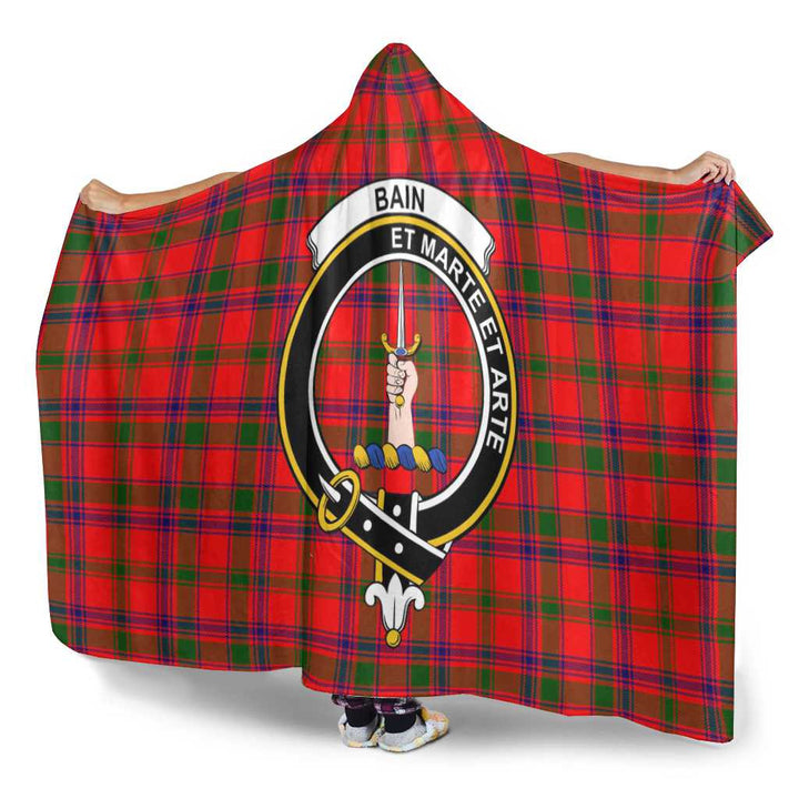 Scottish Bain Clan Crest Tartan Hooded Blanket Tartan Plaid 3