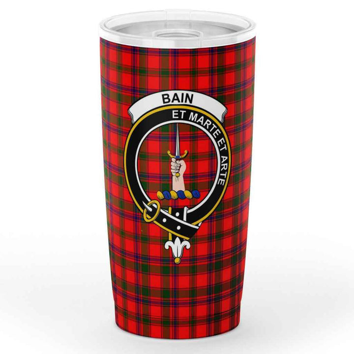 Scottish Bain Clan Crest Tartan Insulated Tumbler Tartan Plaid 1