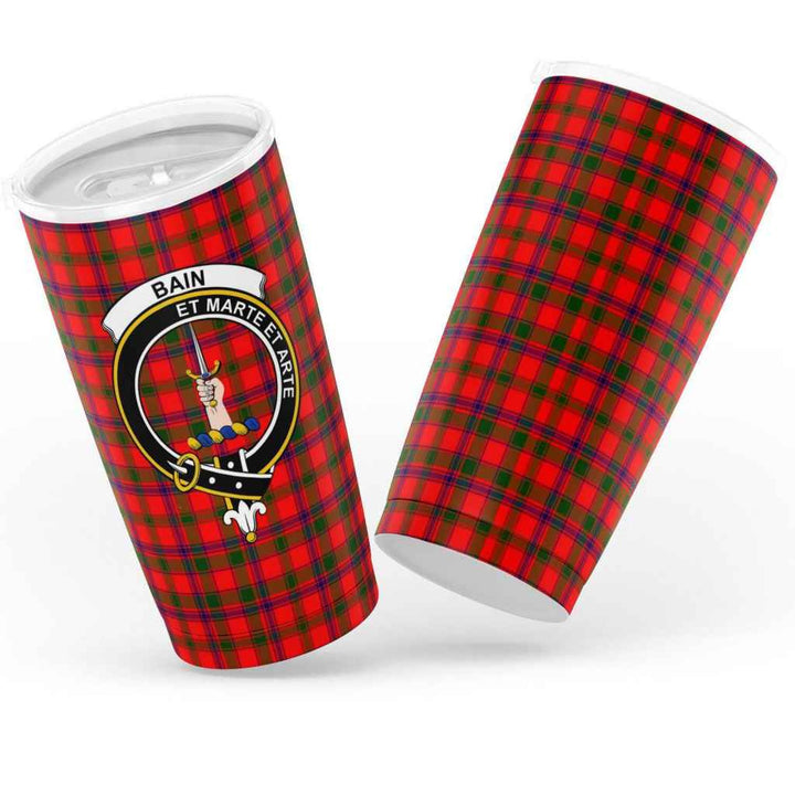 Scottish Bain Clan Crest Tartan Insulated Tumbler Tartan Plaid 3