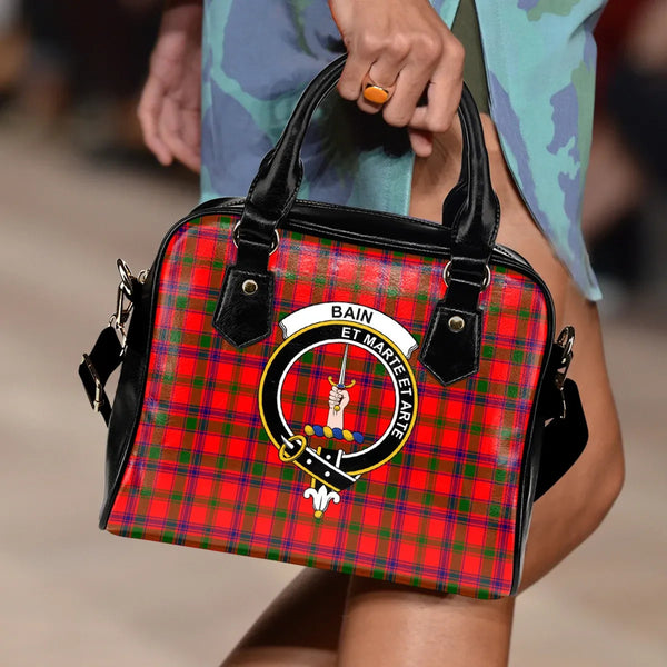 Scottish Bain Clan Crest Tartan Shoulder Handbag Tartan Plaid 2