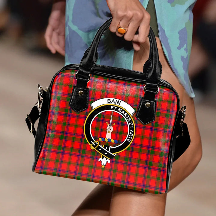 Scottish Bain Clan Crest Tartan Shoulder Handbag Tartan Plaid 2