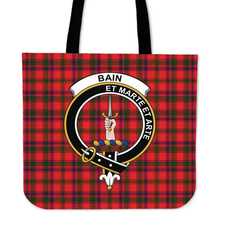 Scottish Bain Clan Crest Tartan Tote Bag Tartan Plaid