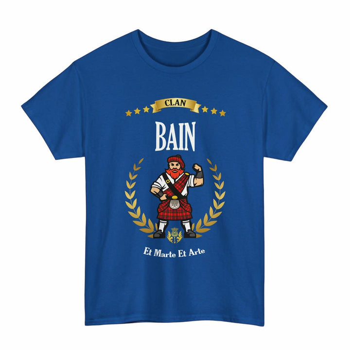 Scottish Bain Clan Tartan T-Shirt - Motto Scotsman Tartan Plaid Royal Color