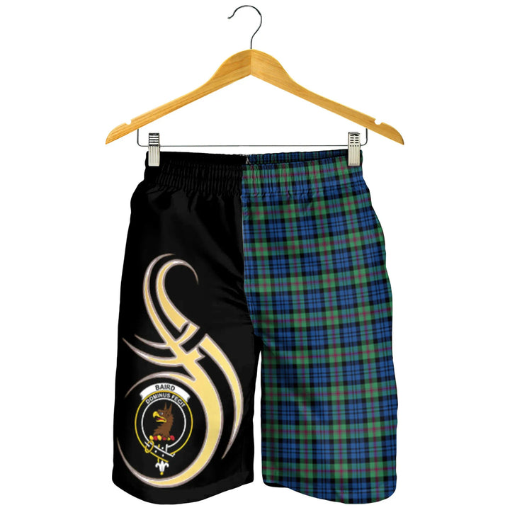 Scottish Baird Ancient Clan Crest Tartan Believe in Me Men's Shorts