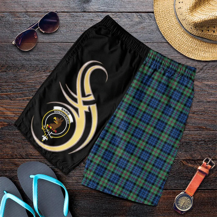 Scottish Baird Ancient Clan Crest Tartan Believe in Me Men's Shorts