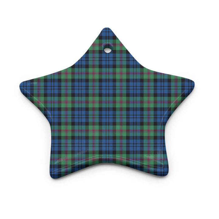 Scottish Baird Ancient Clan Tartan Ceramic Ornament Star Shape Tartan Plaid