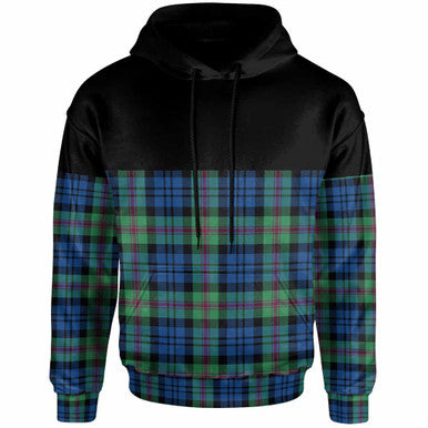 Scottish Baird Ancient Clan Tartan Hoodie - Horizontal Style Front Side Tartan Plaid