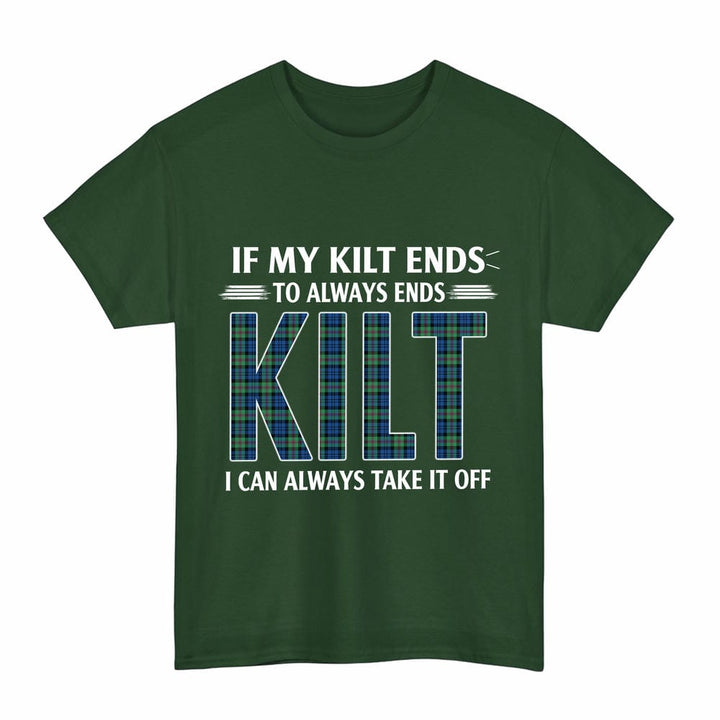 Scottish Baird Ancient Clan Tartan Kilt Pride T-Shirt Tartan Plaid Forest Green Color