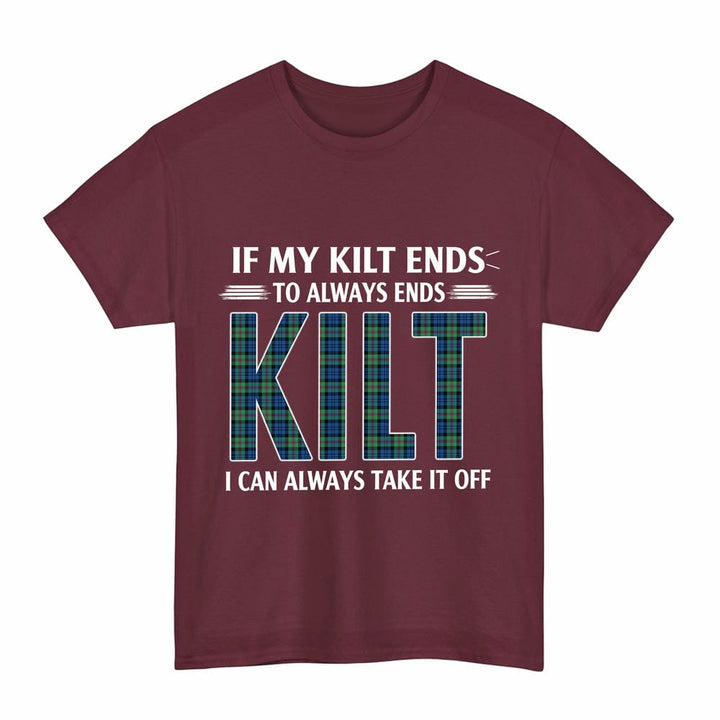 Scottish Baird Ancient Clan Tartan Kilt Pride T-Shirt Tartan Plaid Maroon Color