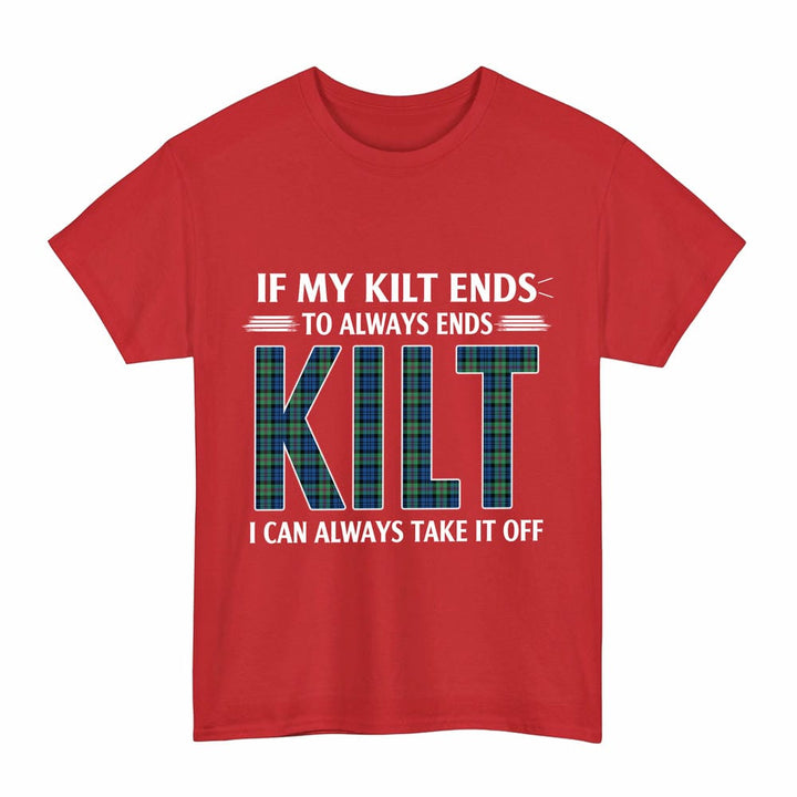 Scottish Baird Ancient Clan Tartan Kilt Pride T-Shirt Tartan Plaid Red Color