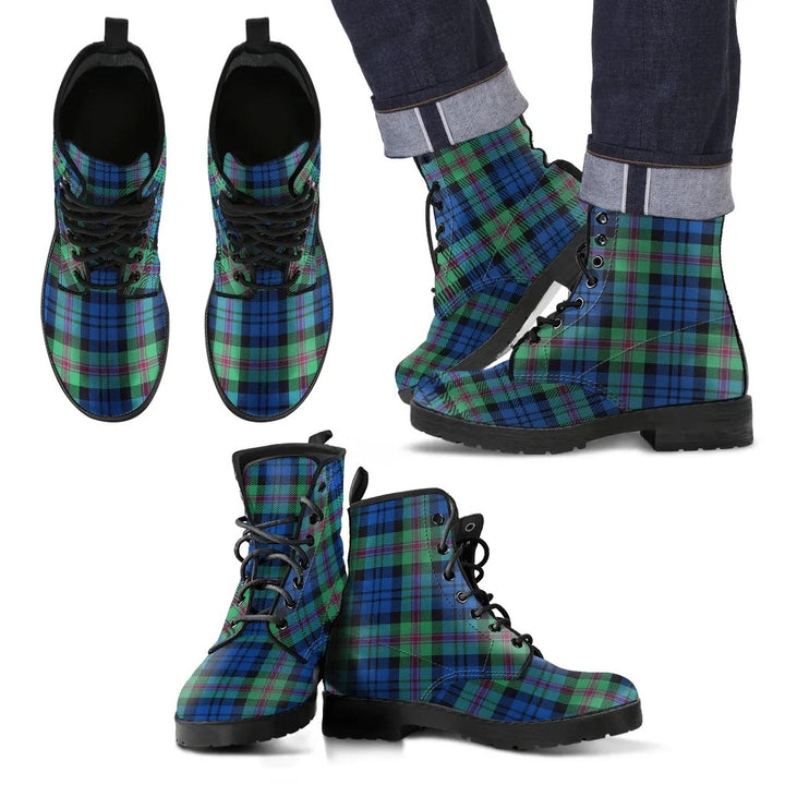 Scottish Baird Ancient Clan Tartan Leather Boots