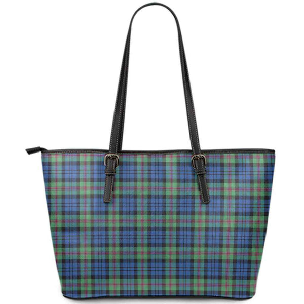 Scottish Baird Ancient Clan Tartan Leather Tote Tartan Plaid