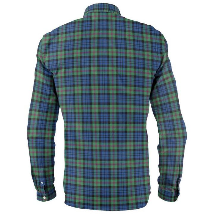 Scottish Baird Ancient Clan Tartan Long Sleeve Shirt Back Side Tartan Plaid