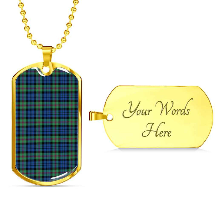 Scottish Baird Ancient Clan Tartan Military Dog Tag Necklace Tartan Plaid 4