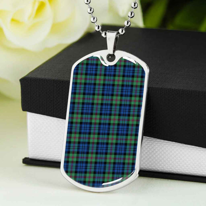 Scottish Baird Ancient Clan Tartan Military Dog Tag Necklace Tartan Plaid 5