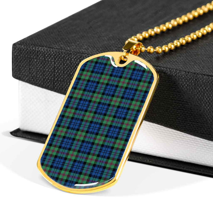 Scottish Baird Ancient Clan Tartan Military Dog Tag Necklace Tartan Plaid 6