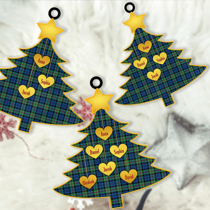 Scottish Baird Ancient Clan Tartan Ornament Custom Family Christmas Tree Tartan Plaid 2