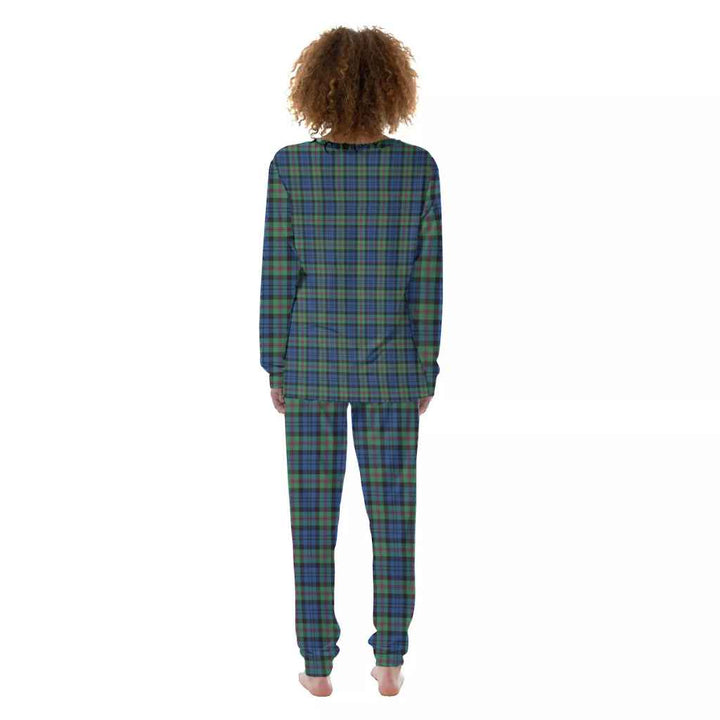 Scottish Baird Ancient Clan Tartan Pajama Set Women Back Side Tartan Plaid