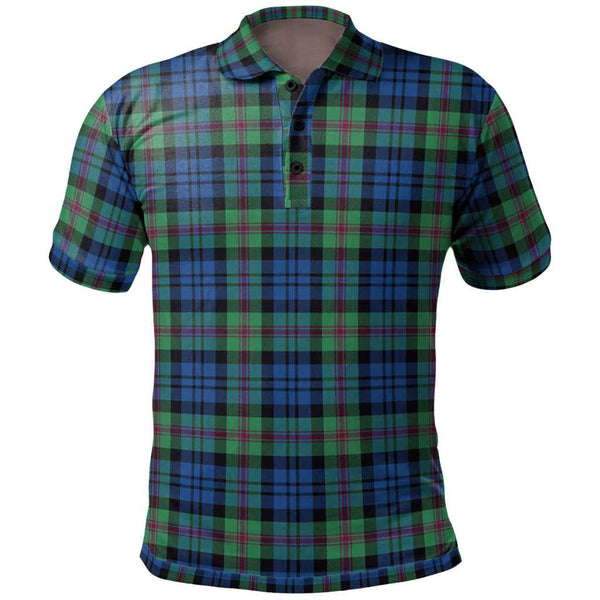 Scottish Baird Ancient Clan Tartan Polo Shirt Front Side Tartan Plaid